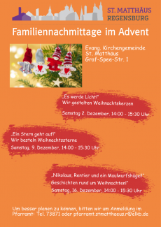 Flyer Familiennachmittage 2023